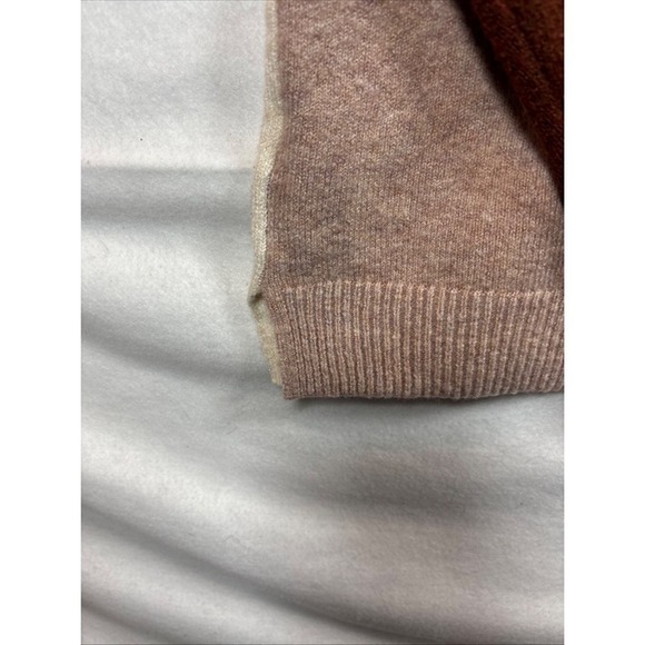 Madewell  Mock Neck Sweater Womens Cream Brown Good Pocket Relaxed size Xs - Picture 10 of 12